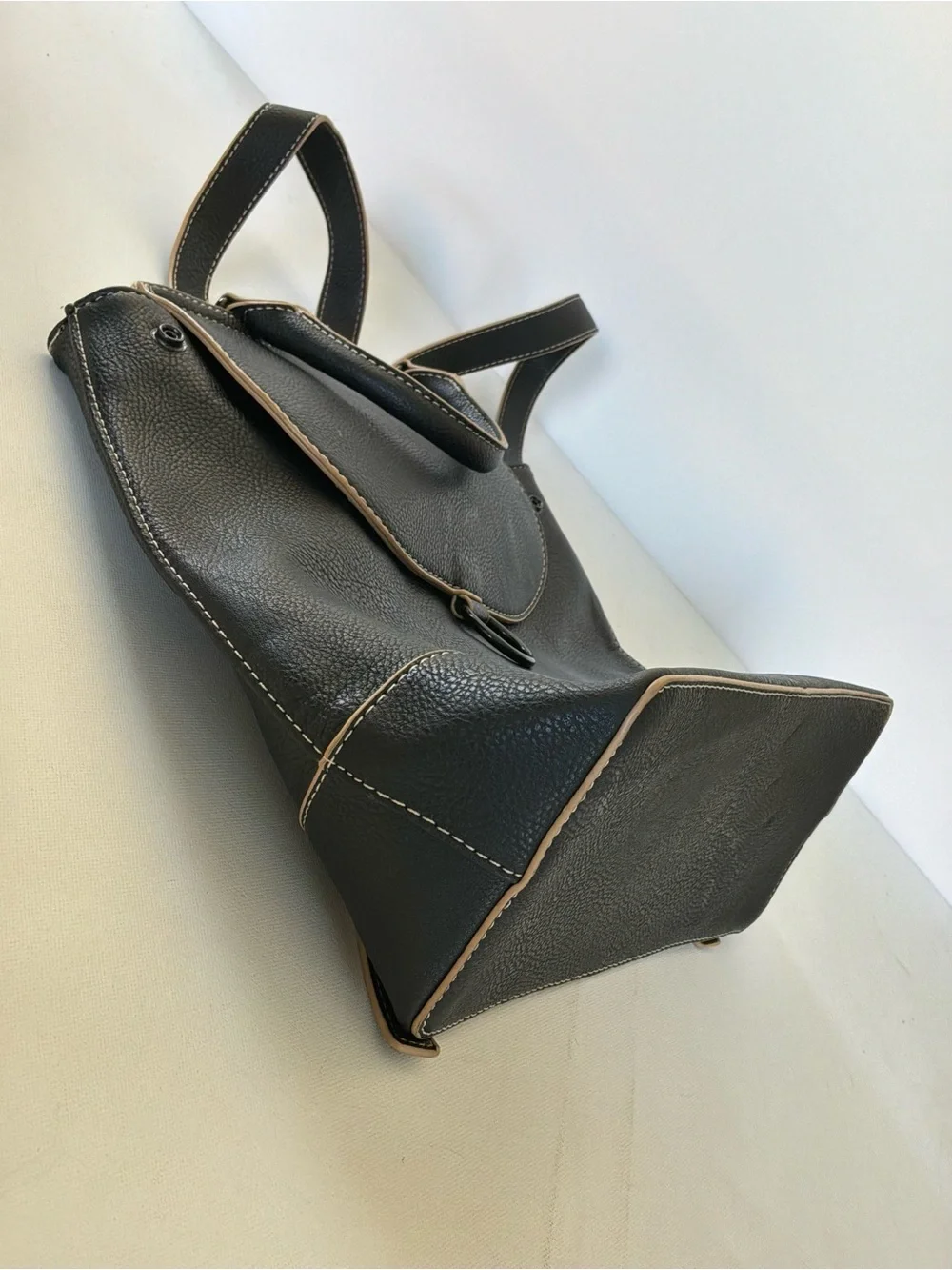 Darcy Marks London Black Faux Leather Satchel Shoulder Bag